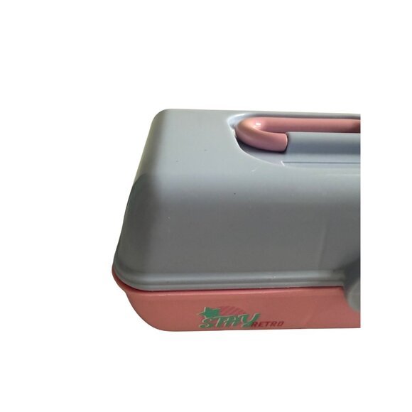 CABOODLES PInk Blue Stay Retro Edition Makeup Cosmetic Travel Case - Picture 6 of 10